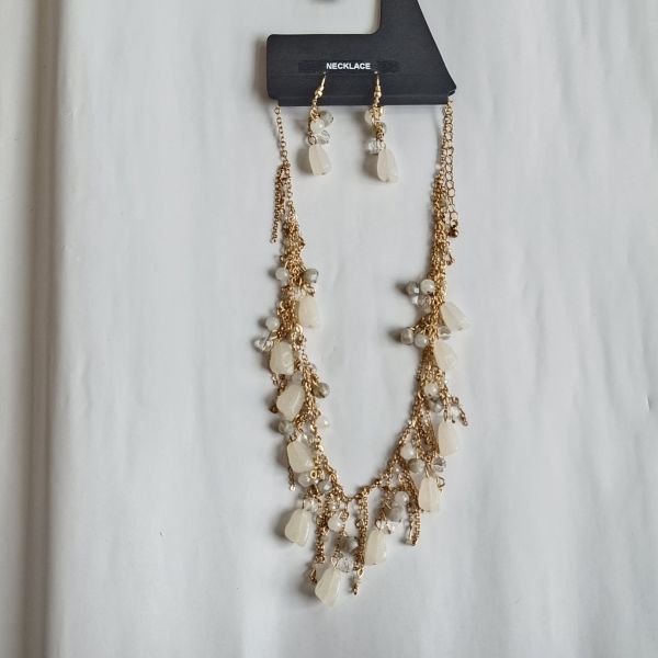 Juego Aretes y piedras de cuarzo
