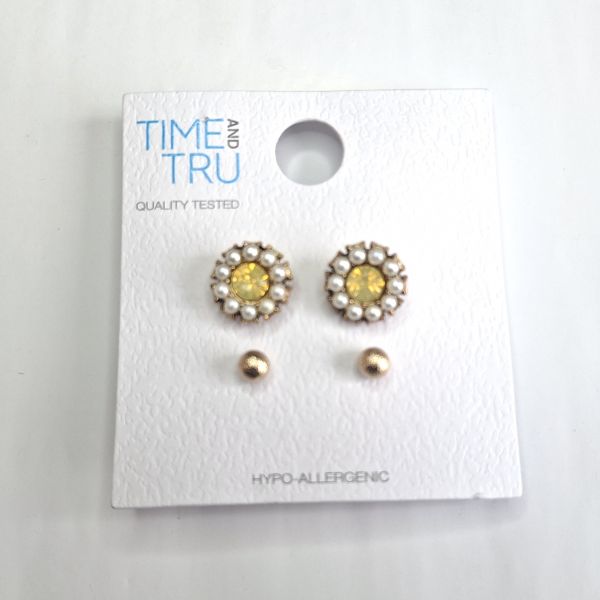 Juego de aretes girasol