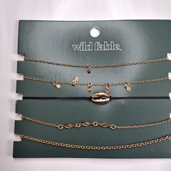 Set de cockers cadenas doradas 