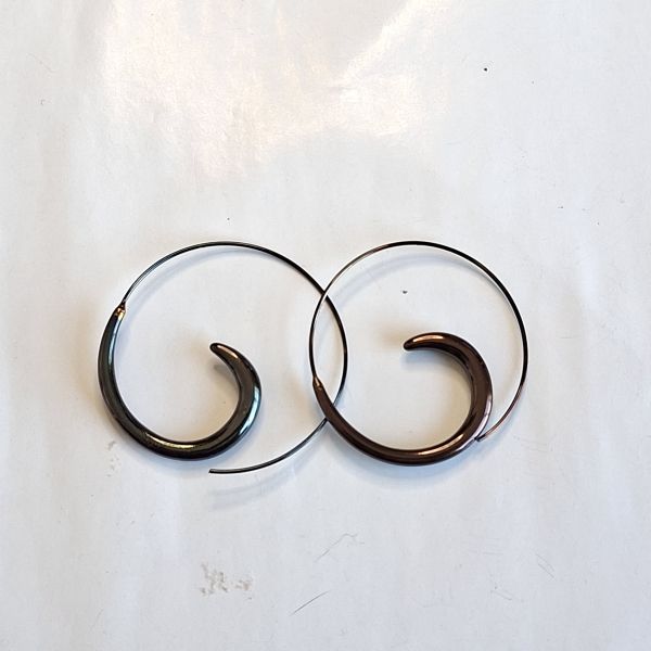 Aretes acero negro 