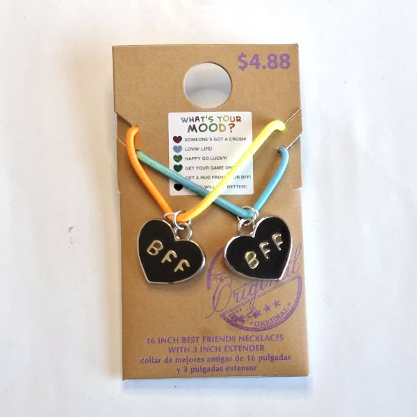 Collares de corazón para las mejores amigas, cambian de color 