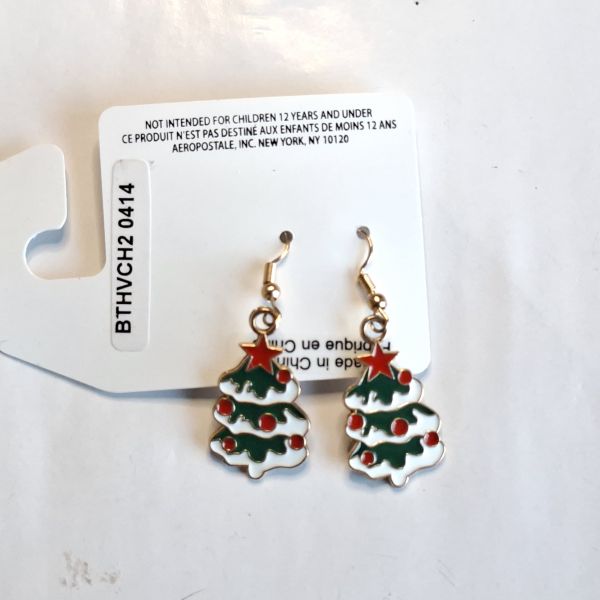 Aretes de árbol de navidad 