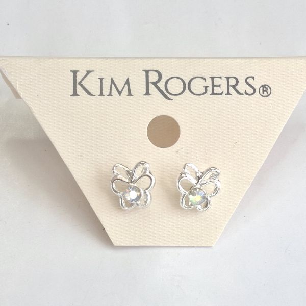 Aretes de mariposa con circon