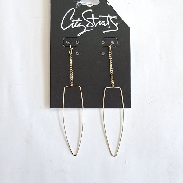 Aretes largos dorados minimalistas