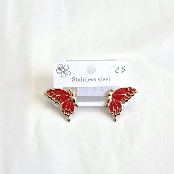 Aretes de mariposa 