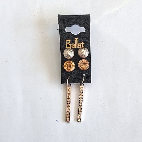 Swt de aretes color bronce