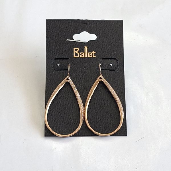 Aretes de lazo color bronce
