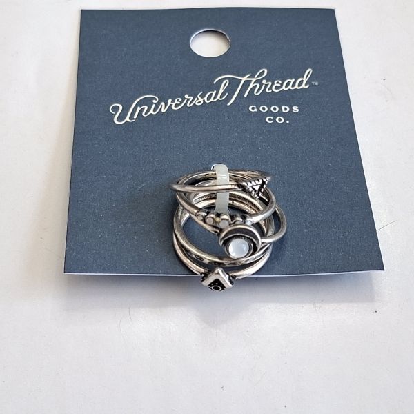 Set de anillos plateados (talla 7)