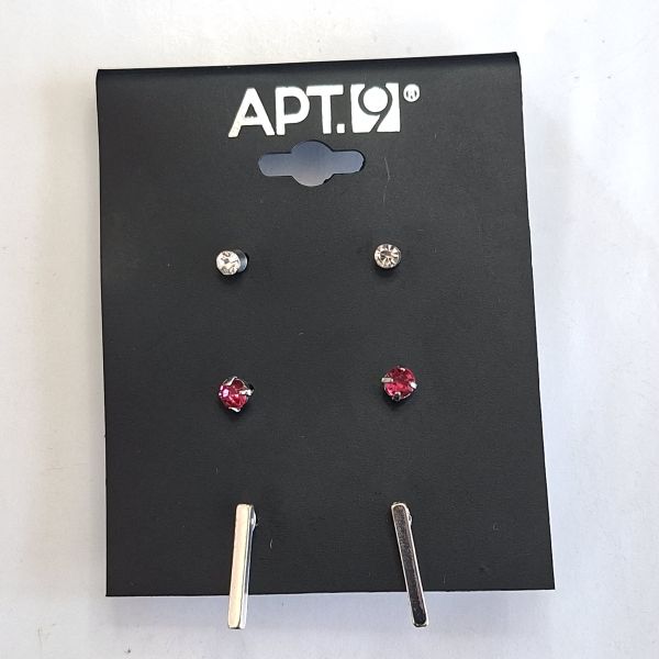 Set de aretes plateados 
