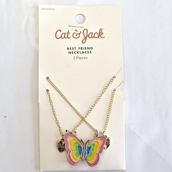 Collar de mariposa mejores amigas dije con imán 